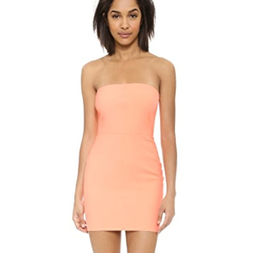 Elizabeth and James Coral Strapless Dress